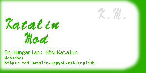 katalin mod business card